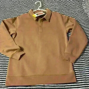 Mondetta Womens’ Relaxed Fit  Collared Fleece Pullover NWT size small